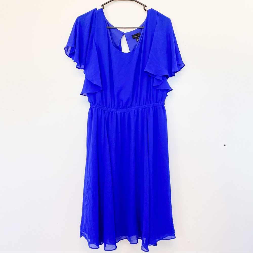 Torrid Elastic Waist Blue Spring Dress